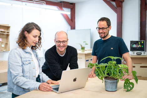 Die Projektleiter Marius und Nico bei der Beratung